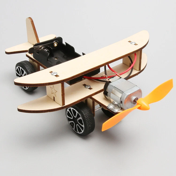 Wooden Engineering Airplane DIY Puzzle